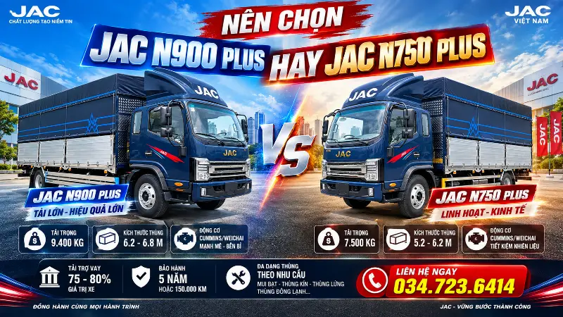 So sánh JAC N750 Plus E5 và JAC N900 Plus E5