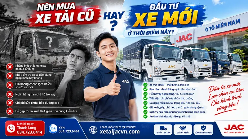 Nên Mua Xe Tải Cũ Hay Xe Mới? 7 Điều Cần Biết Trước Khi Mua