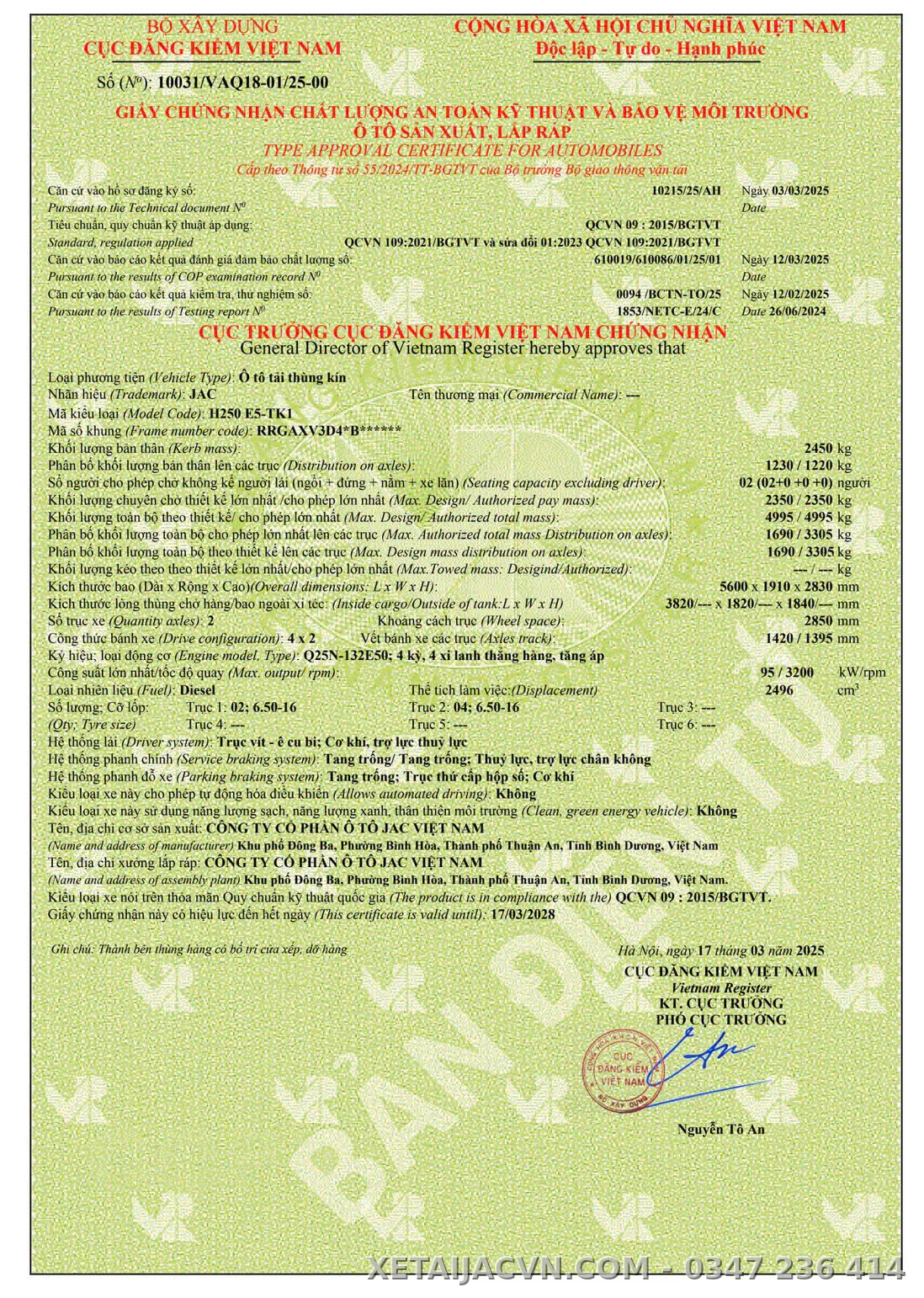 thùng kín tiêu chuẩn
