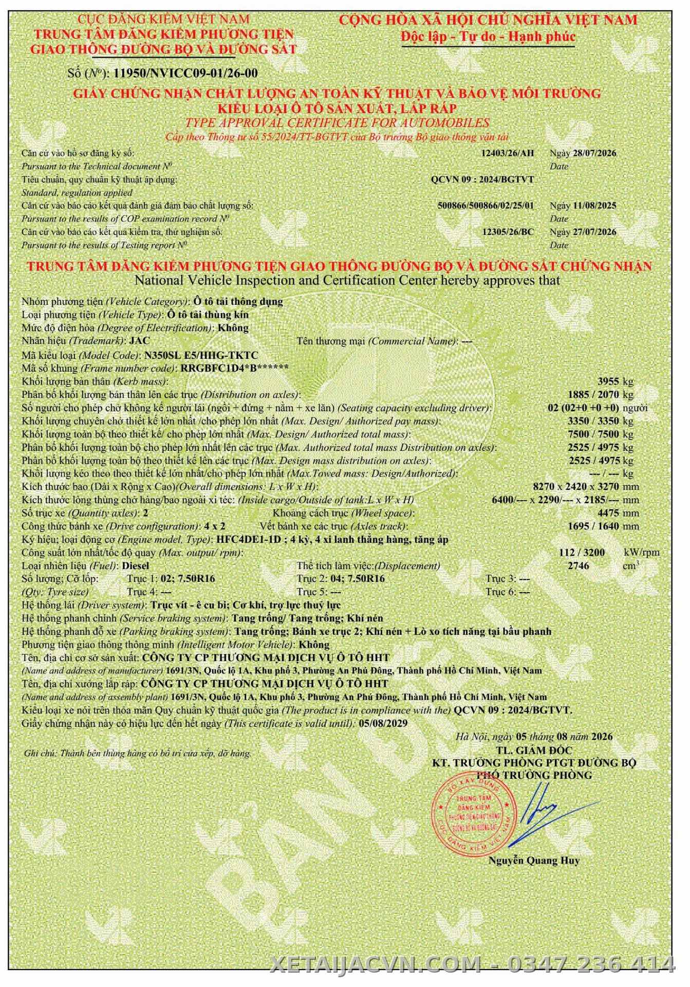 thùng kín tiêu chuẩn